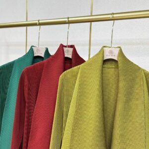 K221181 Jia Ning new loose and versatile long windbreaker jacket striped cardigan windbreaker artistic retro style：圖片 3