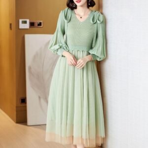 L229102 new loose and versatile artistic sweet shoulder strap mesh dress：圖片 3
