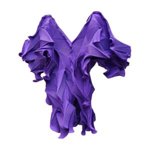 Miyake Top Women's 2024 Autumn New Shirt V-neck Solid Color Niche High end Folded Temperament Commuting T-shirt Women：圖片 7