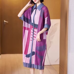 K221145 new style temperament lapel striped skirt temperament commuting elegant women's dress coat cardigan versatile