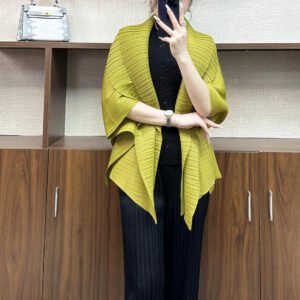 Jia Ning's new fashionable and stylish plus size women's clothing loose solid color simple double-layer collar irregular cardigan jacket：圖片 4
