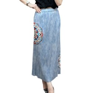 Summer slimming half skirt, women's half skirt, fashionable and versatile, retro half skirt, Chinese style slit, Chinese style, cultural and artistic：圖片 5