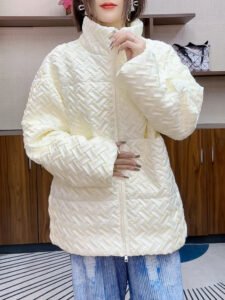New Lingge autumn and winter loose and versatile jacket cotton coat 2024 new fragrant style cotton jacket winter thick stand collar：圖片 4