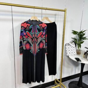 Jia Ning's new loose, fashionable and versatile designer trendy long floral two-piece set：圖片 3