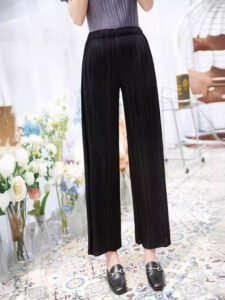 Jia Ning's new loose and versatile fashionable casual pants with pleated multi sided wide leg pants：圖片 5