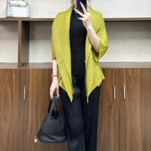 Jia Ning's new fashionable and stylish plus size women's clothing loose solid color simple double-layer collar irregular cardigan jacket：圖片 5