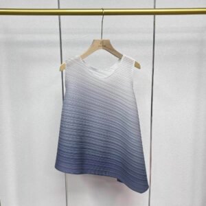 Jia Ning's new versatile and fashionable round neck summer irregular gradient color vest top：圖片 6