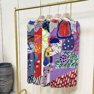 K221100-1 hip hugging skirt half skirt versatile fashion mid length printed graffiti printed half skirt