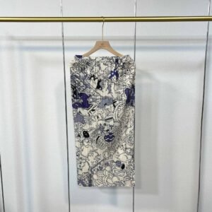 Women's casual A-line skirt elastic band half skirt new style temperament versatile digital printed half skirt fresh, sweet and gentle：圖片 5
