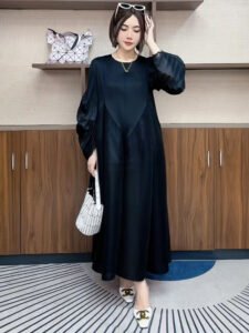 Autumn dress slimming temperament long sleeved autumn and winter fashion French waist cinching light luxury style versatile long skirt maternity wear：圖片 8
