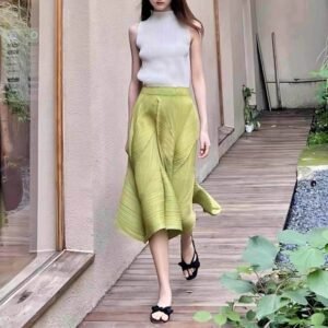 K231226 new loose and versatile fashionable mid to long irregular half skirt lantern half skirt