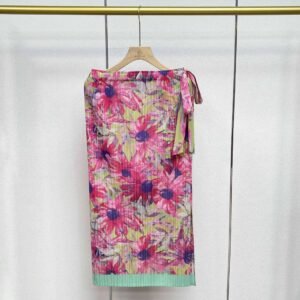 Jia Ning's new style temperament, age reducing, versatile, fashionable, mid to long length, elastic band, oil painting, sunflower skirt：圖片 5