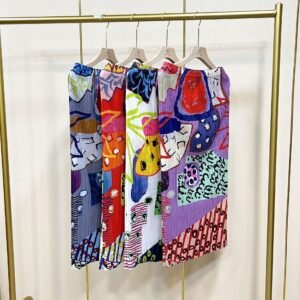 K221100-1 hip hugging skirt half skirt versatile fashion mid length printed graffiti printed half skirt：圖片 3