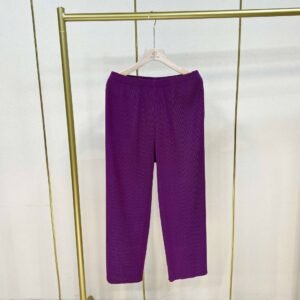 K221184 Jia Ning pleated new fashion versatile solid color straight leg pants wide leg pants black striped wide leg pants：圖片 6