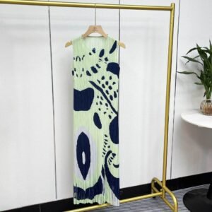 K231223 Jia Ning new summer sleeveless long round neck dress with double floral tassel vest skirt：圖片 5