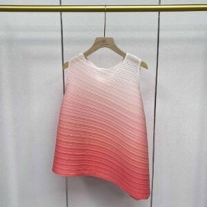 Jia Ning's new versatile and fashionable round neck summer irregular gradient color vest top：圖片 8