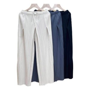 Simple autumn and winter solid color long style women's versatile casual one button wide leg pants, Japanese and Korean casual simple style straight leg pants：圖片 6