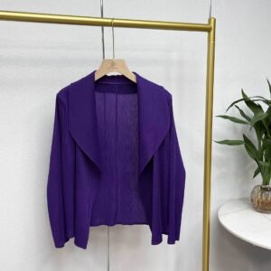 Jia Ning's new solid color versatile long sleeved simple lapel cardigan top：圖片 7