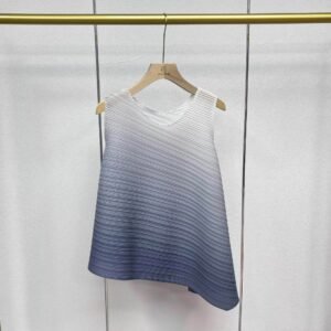 Jia Ning's new versatile and fashionable round neck summer irregular gradient color vest top：圖片 10
