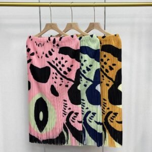 K231218 new print versatile fashion elastic band mid long half skirt double floral tassel half skirt：圖片 3