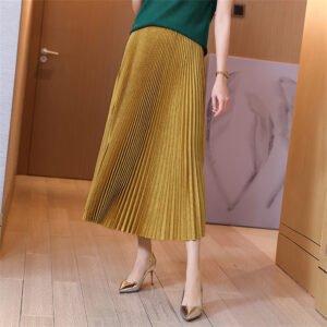Jialing pleated wind Nanyou high-end women's skirt with high elasticity, high temperature setting, sun pleat, fashionable and casual pleated skirt：圖片 6