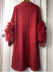 High end women's clothing, Nanyou Jialing Heavy Industry brick and mushroom hot stamping dress K211030-1：圖片 5