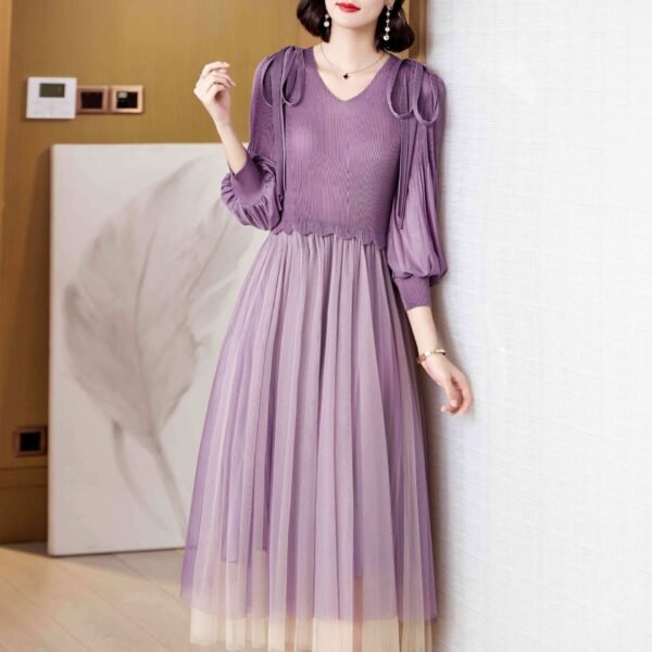 L229102 new loose and versatile artistic sweet shoulder strap mesh dress