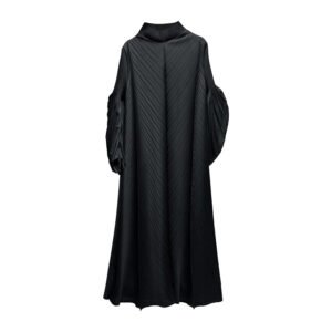 Dress plus plus size women's new Muslim long sleeved loose casual autumn and winter base dress with elegant temperament：圖片 8