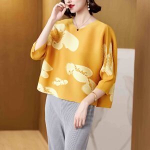 K221165 Jia Ning Fold Large Loose Butterfly Orchid Hot Diamond Top：圖片 5