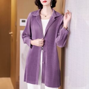 K221140 Jia Ning large toothpick medium long jacket：圖片 2