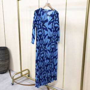 K221096 Jia Ning loose long versatile casual printed dress with speckled print dress：圖片 8