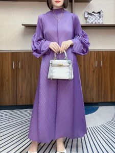 Dress plus plus size women's new Muslim long sleeved loose casual autumn and winter base dress with elegant temperament：圖片 5
