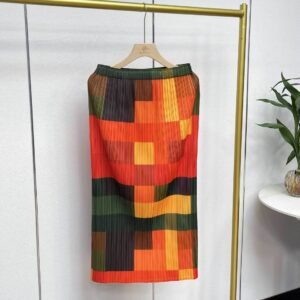 Jia Ning's new versatile temperament with elastic band, mid to long half skirt, split square half skirt：圖片 7