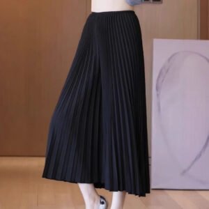 Miyake casual pants 2023 summer new fashionable pleated striped wide leg pants high waist slimming 9% pleated skirt：圖片 6