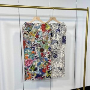 Women's casual A-line skirt elastic band half skirt new style temperament versatile digital printed half skirt fresh, sweet and gentle：圖片 3