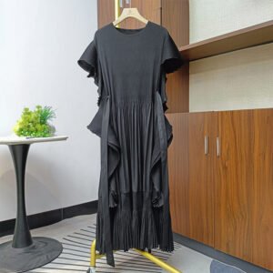 Summer Pleated Dress High-End Temperament Long Skirt Mint New Ruffled French Style Versatile Elegant Temperament：圖片 7