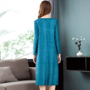 K80825 Elegant boutique pleated dress 2018 Jianing original palace style evening dress mid length dress：圖片 4