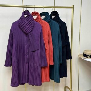 New cotton coat, winter scarf, medium to long length cotton coat, loose plus size, fashionable solid color, pleated jacket, stylish and thickened：圖片 3
