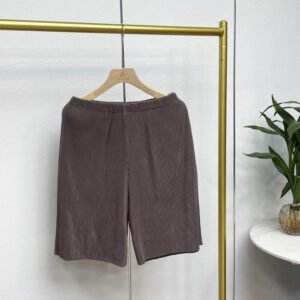 Elastic, simple, fashionable, versatile women's clothing, summer casual, high waisted, angular mesh, plus size five quarter pants, solid color for wearing, slimming off：圖片 5