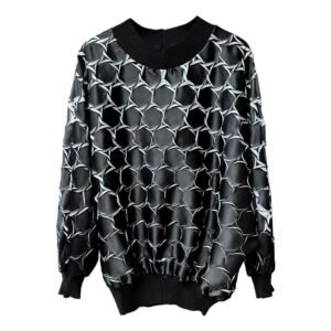 Ladies' autumn and winter hoodies, fashionable and versatile with lantern sleeves, round neck, original small fragrant style, temperament, covering the flesh, early autumn：圖片 9
