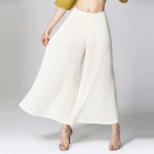 Summer 9-inch loose pants for women, high waisted and slim straight leg, with a sense of drape and pleats. New fabric, toothpick pleats, wide leg pants, casual：圖片 4