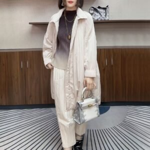 Cotton Jacket, Three Houses Cotton Jacket, Women's Winter 2024 Medium to Long Style, New Folded Loose Coat, Warm, Fashionable, Casual, Foreign Trade：圖片 6