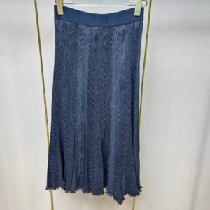 Jia Ning pleated heavy industry half skirt is fashionable, trendy, slimming, versatile, elegant, wrinkled, A-line simple half skirt：圖片 4