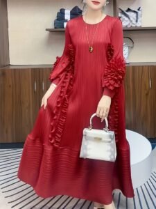 Middle Eastern Ramadan high-end skirts, long-sleeved slim and temperamental dresses, women's clothing：圖片 2