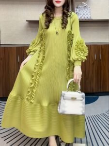 Middle Eastern Ramadan high-end skirts, long-sleeved slim and temperamental dresses, women's clothing：圖片 3