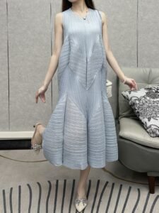Middle Eastern Ramadan Pleats High-end Women's Summer New French Elegant Dress Slim Belly Covering Long Dress：圖片 2