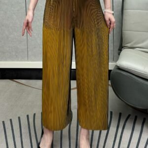 Middle Eastern Ramadan pleated wide-leg pants women's summer new casual and versatile fashion mid-rise large size draped pleated pants