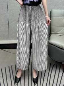 Middle Eastern Ramadan pleated wide-leg pants women's summer new casual and versatile fashion mid-rise large size draped pleated pants：圖片 4
