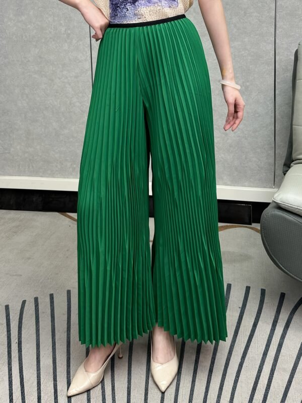 Middle Eastern Ramadan pleated wide-leg pants women's foreign spring and summer new loose and versatile pleated pants drape high-waisted pants