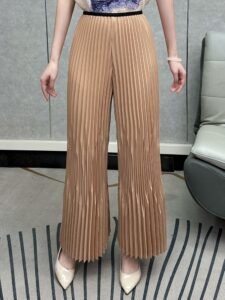 Middle Eastern Ramadan pleated wide-leg pants women's foreign spring and summer new loose and versatile pleated pants drape high-waisted pants：圖片 4